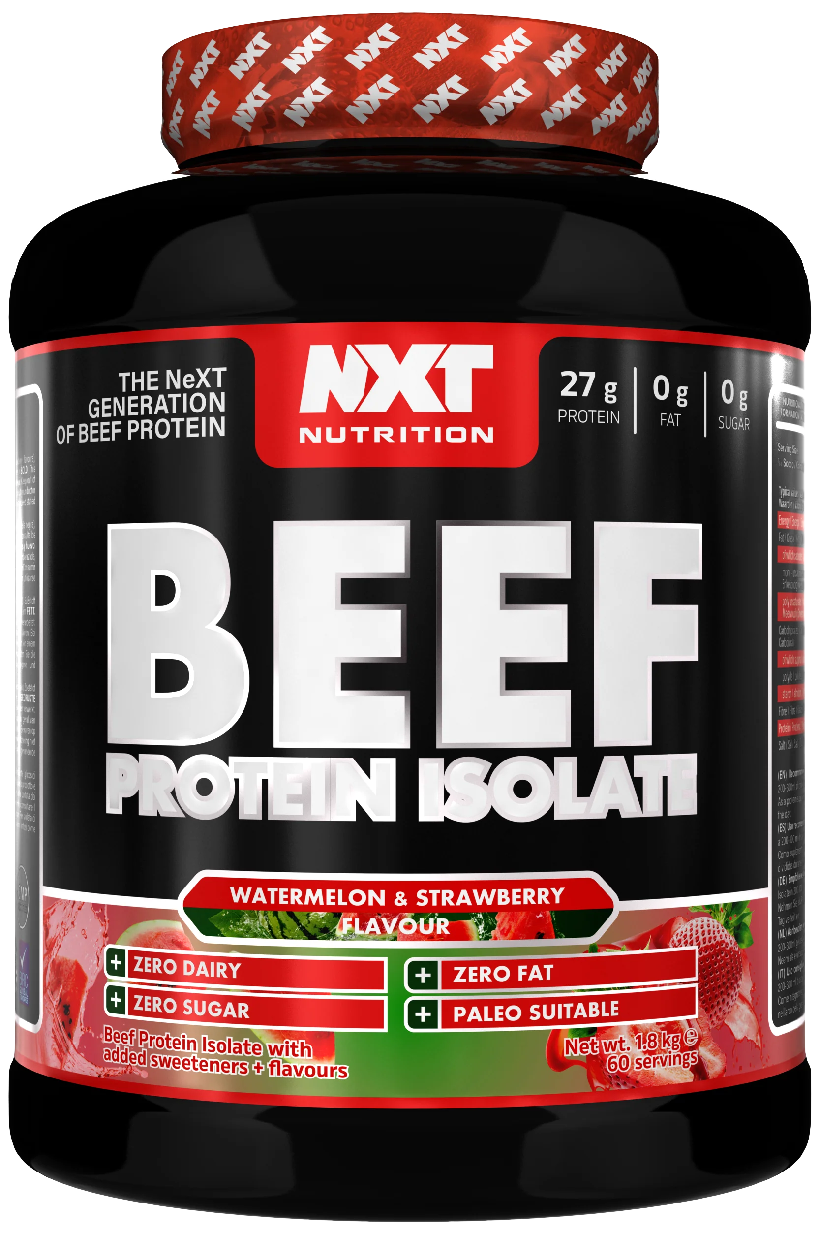 Beef Protein Isolate Watermelon and Strawberry