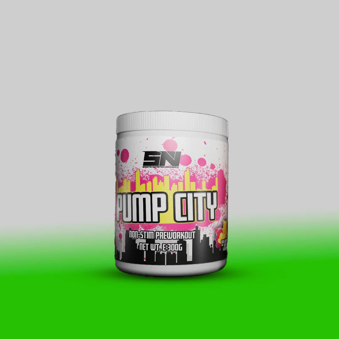 SN Pump City - Non Stim Pre Workout Sour Gummy Bear Flavour